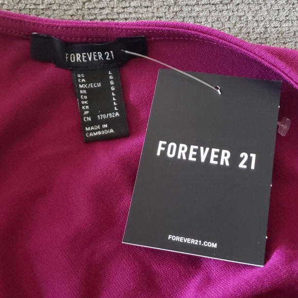 Puff Sleeve Fushia Dress - Picture 8 of 8